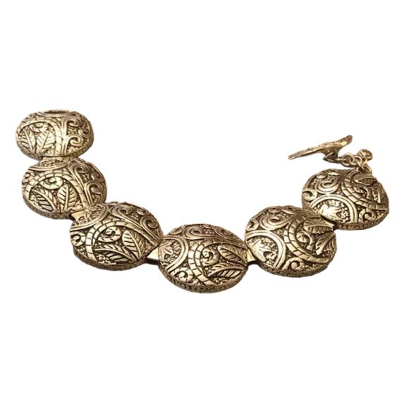 Silpada Sterling Silver Ancient Scroll Bracelet Toggle Clasp B2092 - Picture 12 of 13